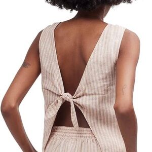 Tie-Back Scoopneck Top in 100% Linen from Madewell